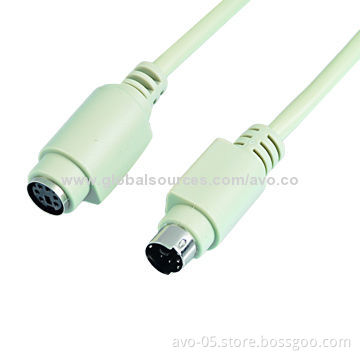 Mini DIN Cable Assembly, 6 Male to 6 Female Extension SerialNew